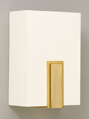 настенный светильник прямоугольной формы с латунной вставкой
