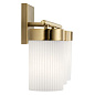 Ciona 24" 3 Light Vanity Light with Round Ribbed Glass Brushed Natural Brass настенный светильник 55112BNB Kichler — фото 5