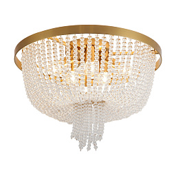FR1008CL-06BS Freya Ornament потолочный светильник с двойным ярусом из стеклянных нитей и металлическим каркасом