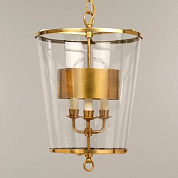 CL0211.BR.SE Zurich Frame Lantern With Shade, Brass, 3 Lights