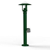 Newpark N° 5; Clear glass E27 105W Plug; Fir green