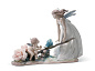 1008293 Lladro Summer Rhythm фарфоровая статуэтка феи с ребёнком — фото 1