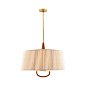 Подвесной светильник Arteriors Middlebury, натуральный хлопок и коричневая кожа — фото 2