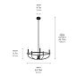 Bethel 25" 5 Light Chandelier Black люстра 82372 Kichler — фото 3