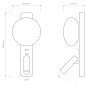 1176010 Zeppo Reader Astro lighting светильник для чтения матовый никель — фото 8