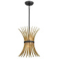 Baile 1 Light Mini Pendant Natural Brass and Black подвесной светильник 52460BK Kichler