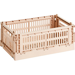 AB634-A601-AF65 Hay Colour Crate ящик пластиковый для хранения прямоугольный розового оттенка порошок