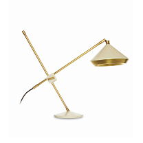 SHEAR - lampe de table/Laiton et blanc mat