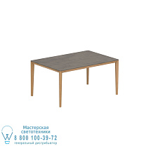 СТОЛ U-NITE 150X100CM ИЗ ТИКА С КЕРАМИЧЕСКОЙ СТОЛЕШНИЦЕЙ TERRA MARRONE Royal Botania