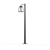 Lampiok 2 N° 4; Clear glass E27 52W; Wine red