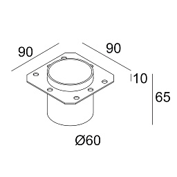 CONCRETE BOX 188 Delta Light OPTIONS монтажный короб цилиндрической формы