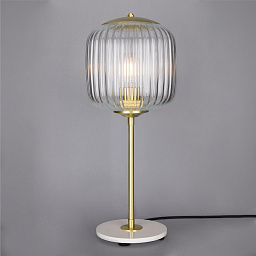 MLTL077 Mullan Lighting Astoria настольная лампа с рифлёным стеклянным плафоном на латунной стойке