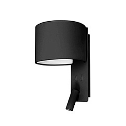 64305 Faro Barcelona FOLD настенный светильник черный с LED подсветкой