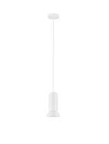Shiny White Ceramic Shade & Sandy White Steel Base LED GU10 1x10Watt 100-240Volt IP20 Bulb Excluded D:11 H:223 cm