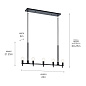 Torvee 42" 5 Light Linear Chandelier Black люстра 52425BK Kichler — фото 12