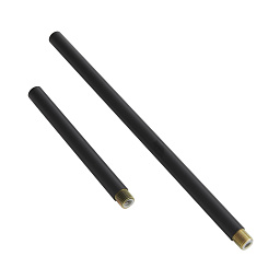PIPE-157 Arteriors Blackened набор из двух трубок из чёрного железа с матовым покрытием