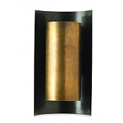 Large Covex Wall Light Antiqued Brass and Bronze Porta Romana