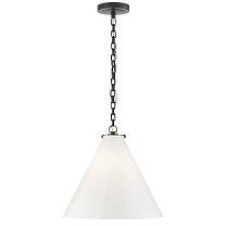Katie Conical Pendant бронза с белым стеклом