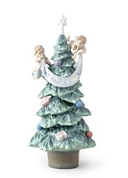 Фарфоровая статуэтка ёлки с ангелочками Evergreen of Peace Lladro 01008403