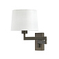 68494-01 ARTIS ARTICULATED BRONZE WALL LAMP WHITE LAMPSHADE настенный светильник Faro barcelona — фото 2