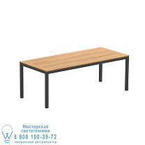 СТОЛ TABOELA 210X90CM, АНТРАЦИТОВЫЙ, СТОЛЕШНИЦА ИЗ ТИКА Royal Botania