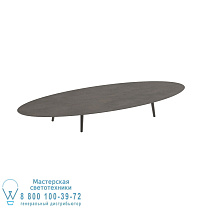 НИЗКИЙ СТОЛ STYLETTO LOUNGE 320X140CM, АЛЮМИНИЕВЫЕ НОЖКИ, БРОНЗОВАЯ КЕРАМИЧЕСКАЯ ВЕРХНЯЯ СТОЛЕШНЯ TERRA MARRONE Royal Botania