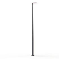 Hector N° 3; Toughened clear glass Built-in LED 3000°K warm white SYM 26W; Traffic red