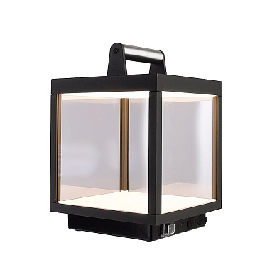 346009 Deko-Light Lacertae настольная лампа на аккумуляторе темно-серая нержавеющая сталь