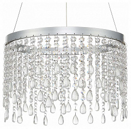SL6201.103.24 ST-Luce Vega подвесной светильник с каскадом подвесных хрустальных нитей в серебристом обрамлении