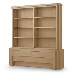 TM0136 Eichholtz Metropolitan стеллаж из массива дерева с широкими полками и устойчивым основанием