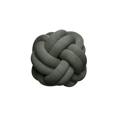 2351-6600 Knot Design House Stockholm Декоративная подушка-узел зелёного лесного оттенка