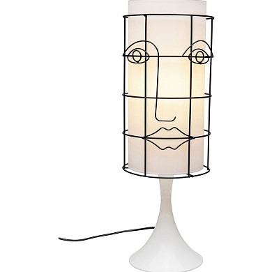 52774 Настольная лампа Grid Face White 60см Kare Design