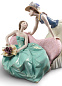 1009222 Lladro How Is The Party Going фарфоровая композиция двух женщин, беседующих на диване — фото 3