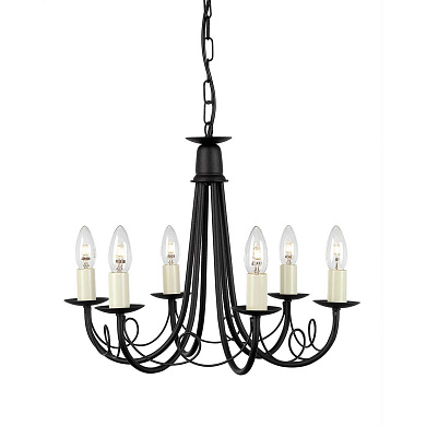 Люстра Minster Elstead MN6-BLACK черный