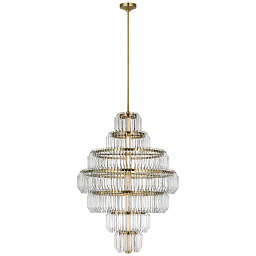EU-WF5021 Visual Comfort Killarney многоярусная подвесная люстра с прозрачными стеклянными элементами