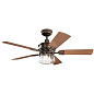 52" Lyndon Patio Fan Olde Bronze люстра-вентилятор 310239OZ Kichler — фото 3