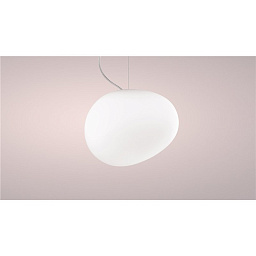 FN1680071E10_10 Foscarini Gregg подвесной светильник с овальным плафоном из белого стекла