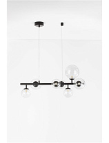 Clear Glass Matt Black Metal LED G9 7x5 Watt 100-240Volt IP20 Bulb Excluded L: 65 W: 29 H: 120 cm