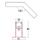 Traccia angle 135° грунтовый светильник Ghidini