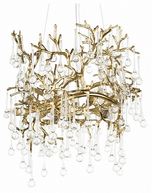 подвесной светильник с бронзовой арматурой и ветвистыми элементами