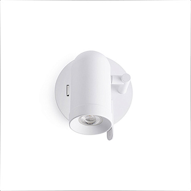 43520 ORLEANS White wall lamp 1L настенный светильник Faro barcelona