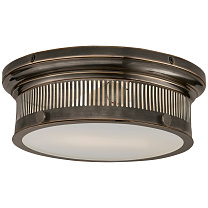 Alderly Small Flush Mount бронза с белым стеклом