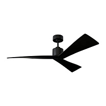Adler 52 Ceiling Fan матовый черный с черными лопастями