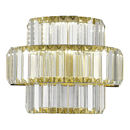SL1622.311.01 ST-Luce Tivoli накладная люстра с ярусами из латунных хрустальных сегментов