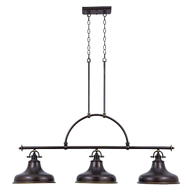 Линейная люстра Emery Quoizel QZ-EMERY3P-PN бронза palladian