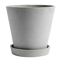 Горшок для растений HAY Flowerpot with Saucer Ø21,5 см, серый