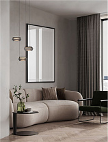Triac Dimmable Sandy Black Aluminium & Clear Glass LED 24Watt 220-240Volt 960Lm IP20 3000K D:35 H:160 cm