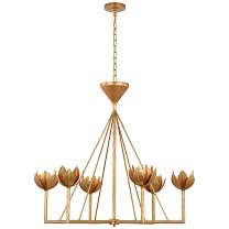 Alberto Large Low Ceiling Chandelier античное золотое покрытие