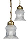 Usha Antique Brass Triple Hanging Lights подвесной светильник FOS Lighting No1-Usha5050-HL3