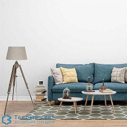 PR502513 91171 (2 colis) Corep Augustin напольный торшер с трёхножкой и тканевым абажуром